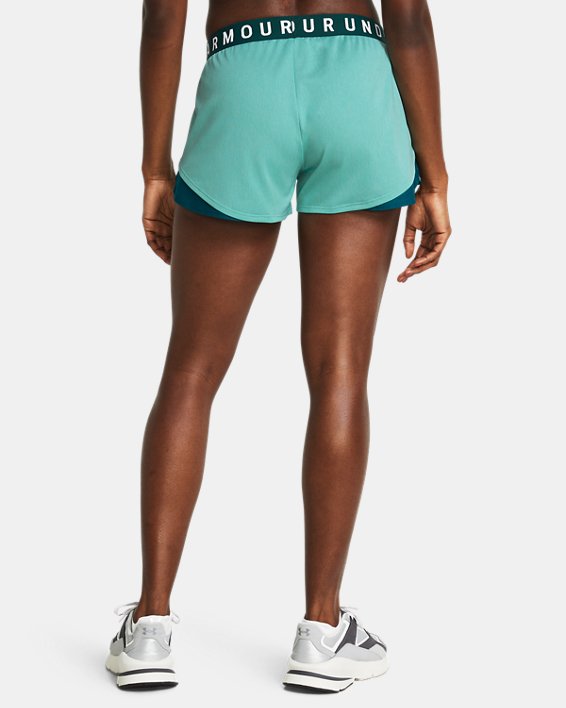 Damen UA Play Up 3.0 Twist Shorts, Green, pdpMainDesktop image number 1